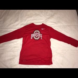 Boys red Nike Ohio State long sleeve size medium